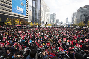 百萬民眾促總統下台 韓本世紀最大規模示威
