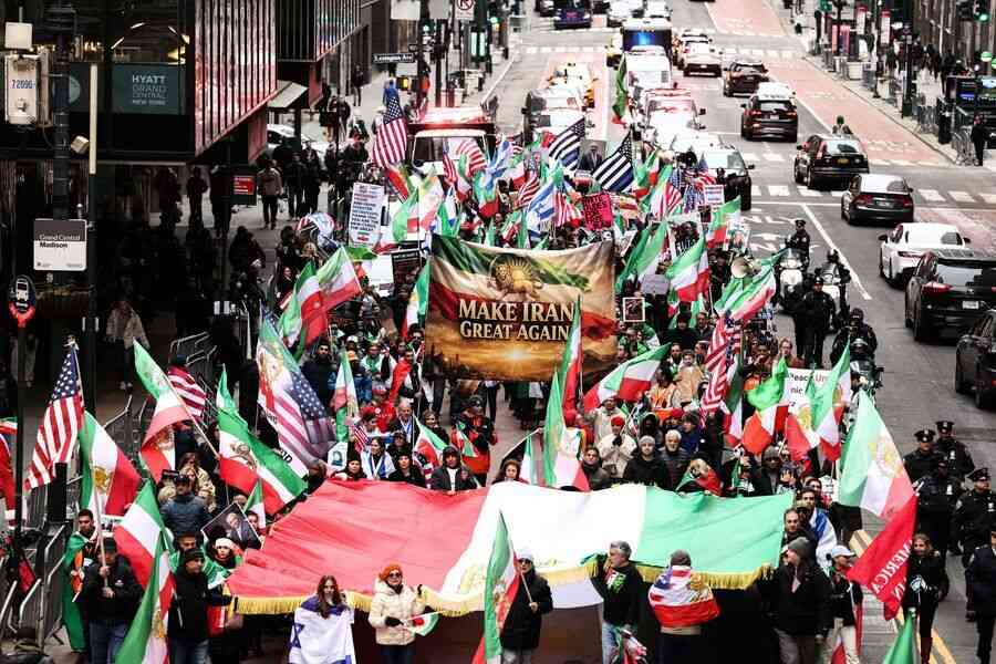 紐約伊朗人再次上街感謝特朗普和以色列