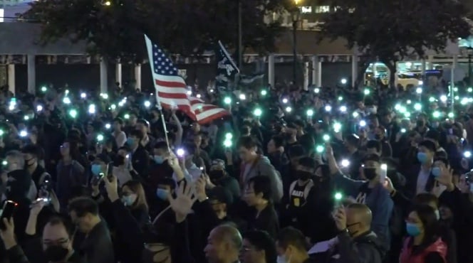 【12.23反暴政直播】香港聲援「星火」集會