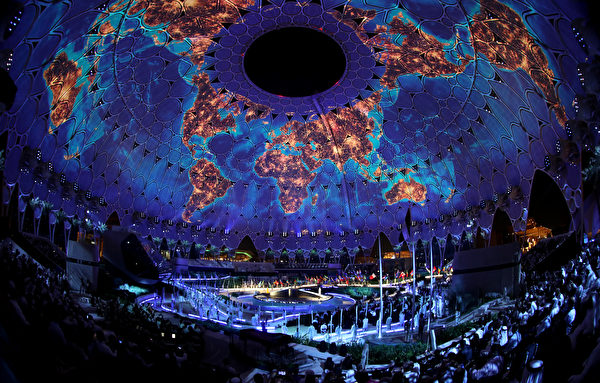 2021年9月30日，阿聯酋杜拜，因COVID-19（中共病毒、新冠病毒）延後將近一年的「2020年世界博覽會」（Expo 2020）於今日開幕。（Francois Nel/Getty Images）