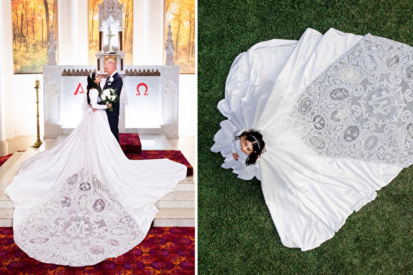 【圖輯】推崇傳統 新娘用15國蕾絲花邊縫婚紗