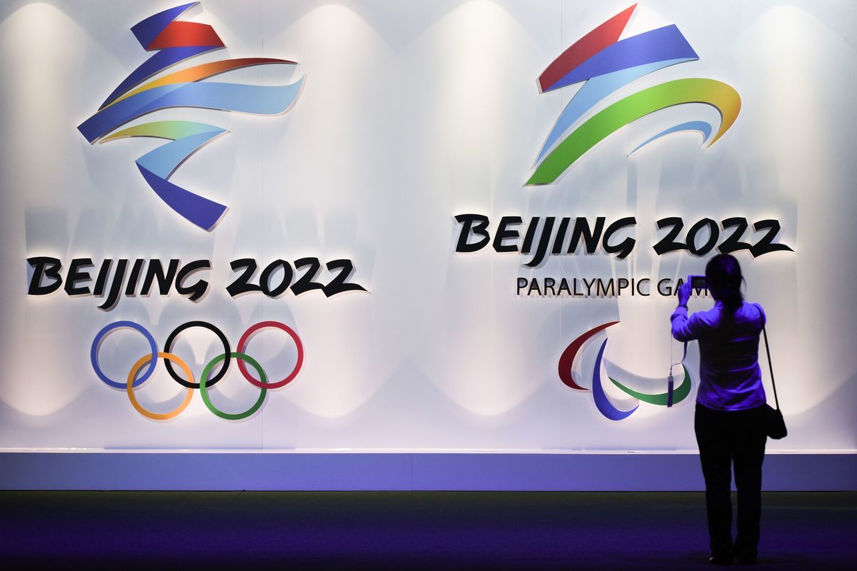 北京冬季奧運會將於2022年2月登場。圖為北京冬奧會的標誌。（WANG ZHAO/AFP via Getty Images）