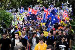 澳國慶日大遊行籲「澳洲人優先」暫停接收移民