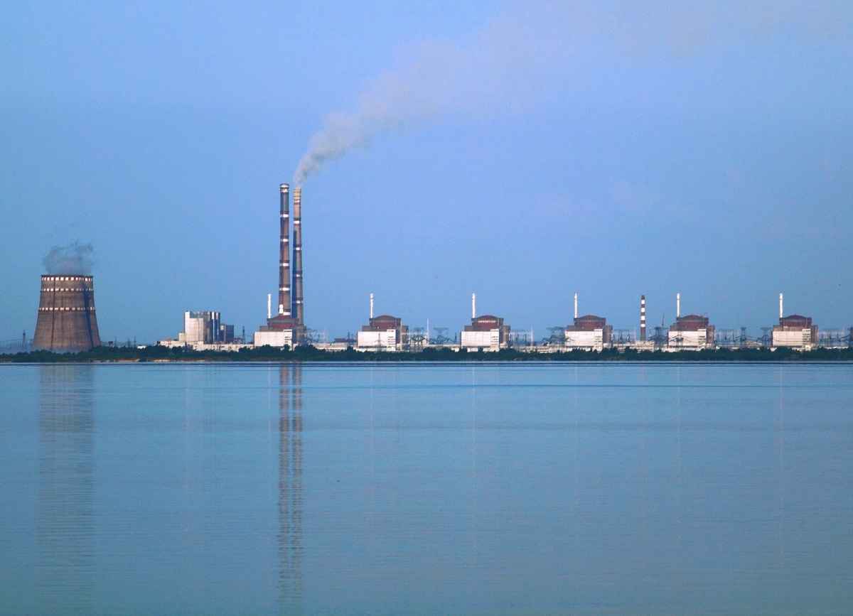 位於烏克蘭境內的歐洲最大核電站——札波羅熱（Zaporizhzhia）核電站。（維基百科公有領域）