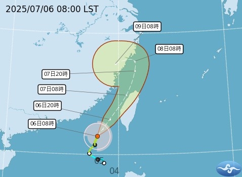 颱風丹娜絲逼近台灣 陸警範圍擴大至18縣市