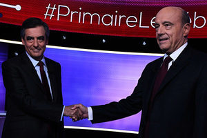 法國右翼總統候選人最後電視辯論花絮