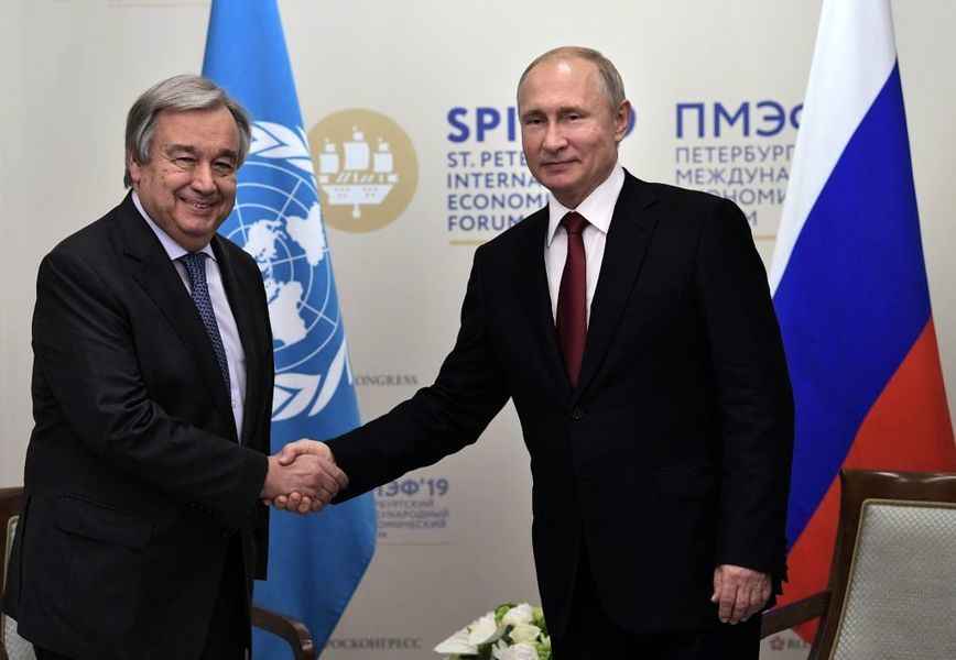 俄羅斯外長再發核戰警告 聯合國秘書長前往莫斯科與普京會面