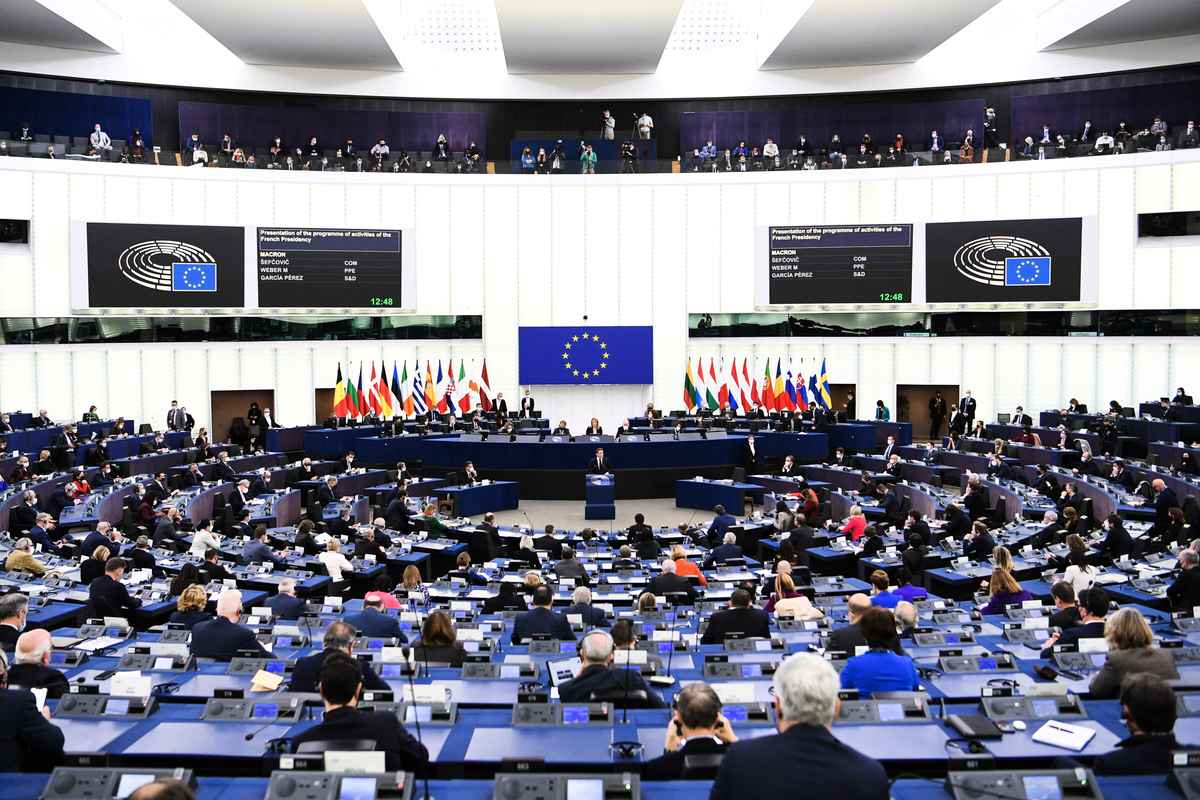 歐洲議會全會2022年6月7日以474票贊成，60票反對，80票棄權的壓倒性票數，通過「歐盟與印太地區之安全挑戰」報告案，關切台海安全並視台灣為印太地區重要夥伴及民主盟友。圖為歐洲議會，資料照。（Bertrand GUAY/AFP）