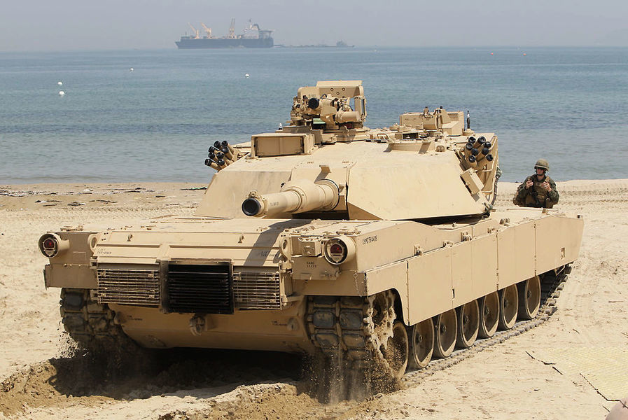 為電子戰做準備 美軍MIA1坦克配抗干擾裝置