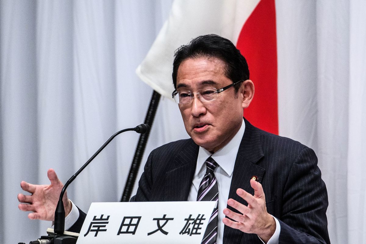 日本首相候選人、前外務大臣岸田文雄。（PHILIP FONG/POOL/AFP via Getty Images）
