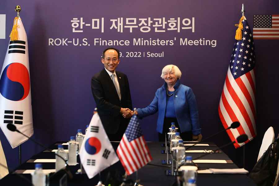 G20經濟領導人 韓財長分別與劉昆耶倫單獨會談（有片）