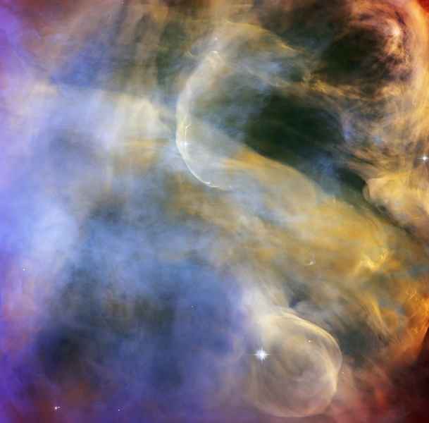 哈勃望遠鏡拍到獵戶座絢麗的星雲圖