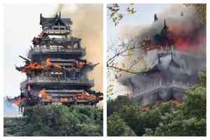 江蘇永慶寺突發火災 文昌閣被燒空