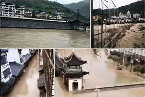 【一線採訪】甘肅文縣洪水淹四層樓 古鎮也被淹