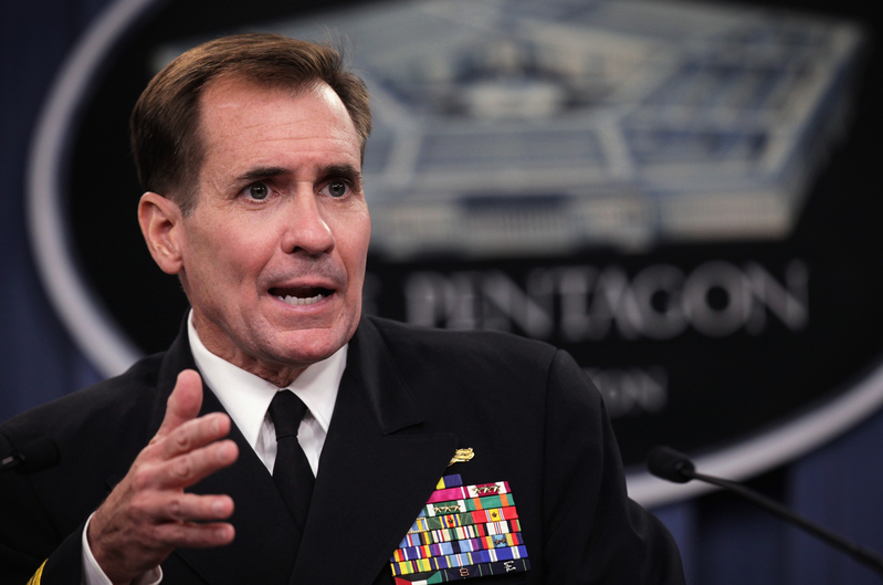 五角大樓新聞秘書約翰·科比（John Kirby）表示，在美國抓緊撤離阿富汗之際，生命永遠是優先事項。（Alex Wong/Getty Images）