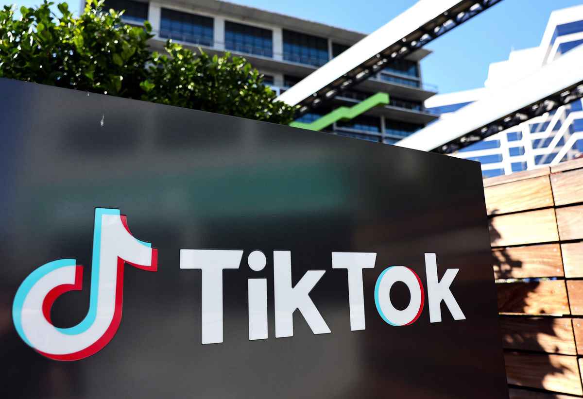2022年12月20日，TikTok位於加州卡爾弗城的辦公室外的標誌。（Getty Images）