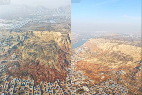 甘肅永靖縣發生特大型山泥傾瀉 45戶房屋被埋