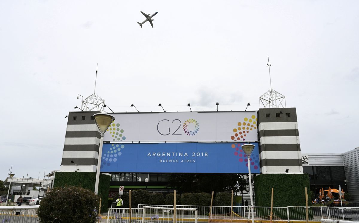二十國集團（G20）峰會將於周五（11月30日）在阿根廷首都登場，隔天美中領袖共進晚餐，討論兩國間的各項議題。（JUAN MABROMATA/AFP/Getty Images）