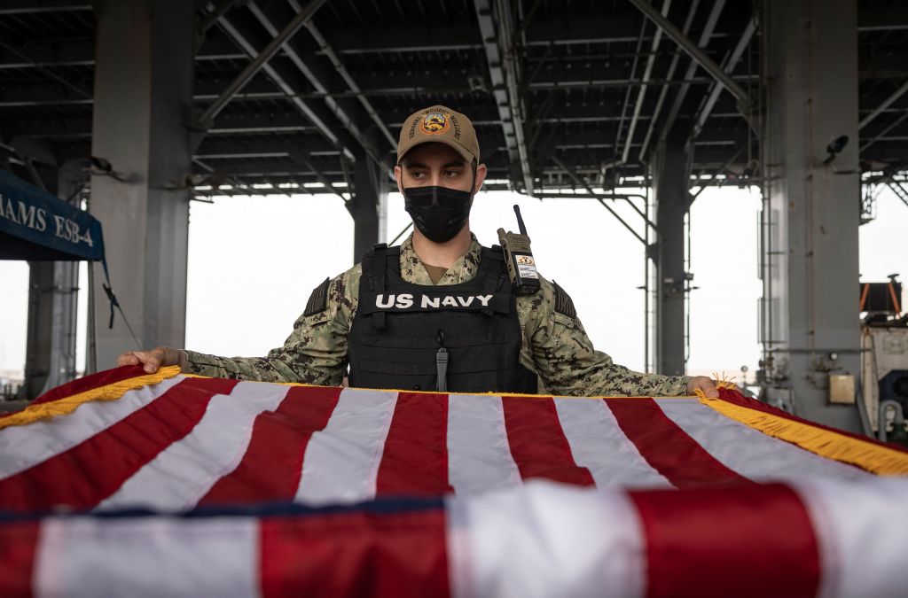 一名美國海軍。（FADEL SENNA/AFP via Getty Images）