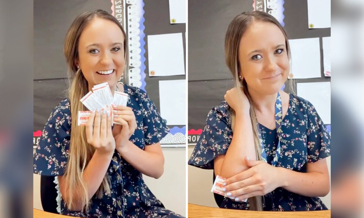美國猶他州一位三年級老師巧妙設計了一堂「創可貼課」，使她的學生深刻理解了公平的真正含義。（Aimee Scott提供）
