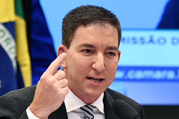 2019年6月25日，美國記者、《攔截報》的創始人、編輯格林·格林瓦爾德（Glenn Greenwald）出席眾議院人權委員會在巴西巴西利亞舉行的聽證會。（EVARISTO SA/AFP via Getty Images）
