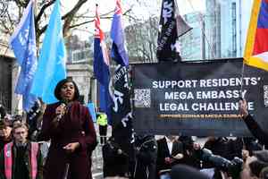 中共欲建超級大使館 倫敦再爆大規模抗議