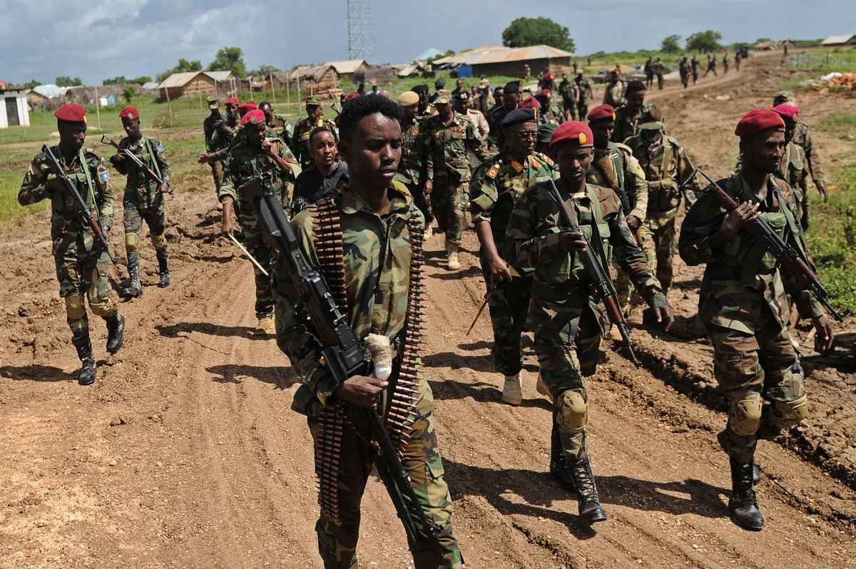 美國軍方1月25日在索馬里執行了一次反恐行動，擊斃了多名ISIS恐怖份子。本圖為索馬里的聖古尼（Sanguuni）軍事基地，該基地駐紮常一起合作打擊青年黨的國家安全部隊及美軍和非盟部隊。（MOHAMED ABDIWAHAB/AFP/Getty Images）