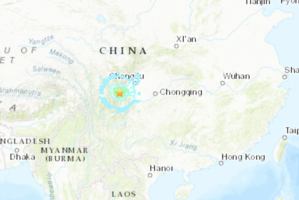 美國地質局發四川地震黃色警報：百萬人有震感