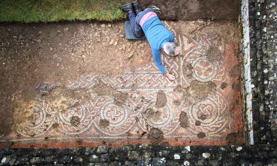 意義重大 英國出土公元5世紀黑暗時代馬賽克