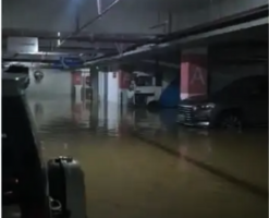 蘇州暴雨致太湖水倒灌 一小區車庫被淹