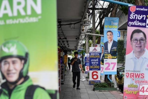 泰國2月8日國會大選 93名候選人角逐總理職位