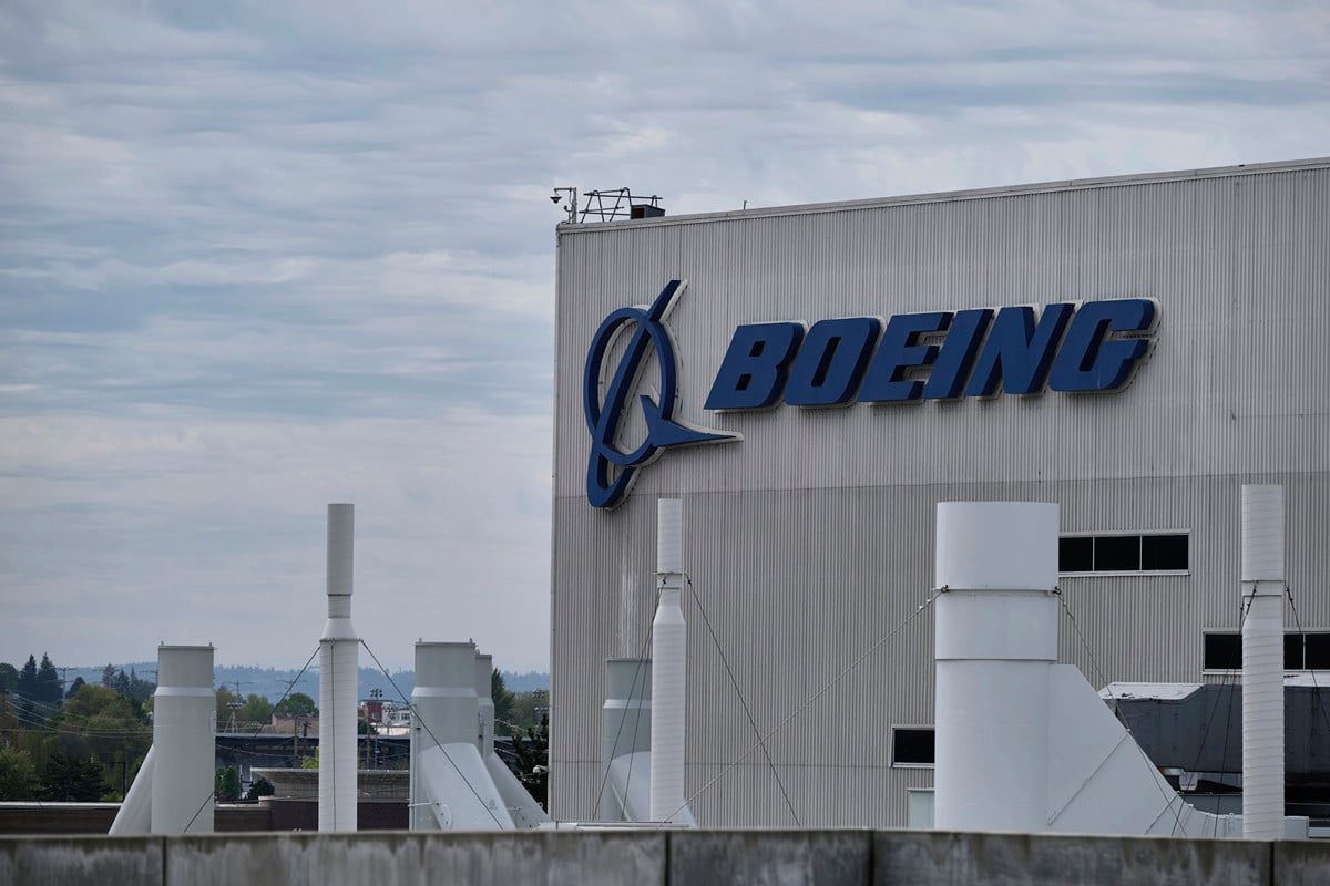 2020年4月29日，華盛頓州倫頓波音公司製造737 MAX飛機的工廠。（Stephen Brashear/Getty Images）