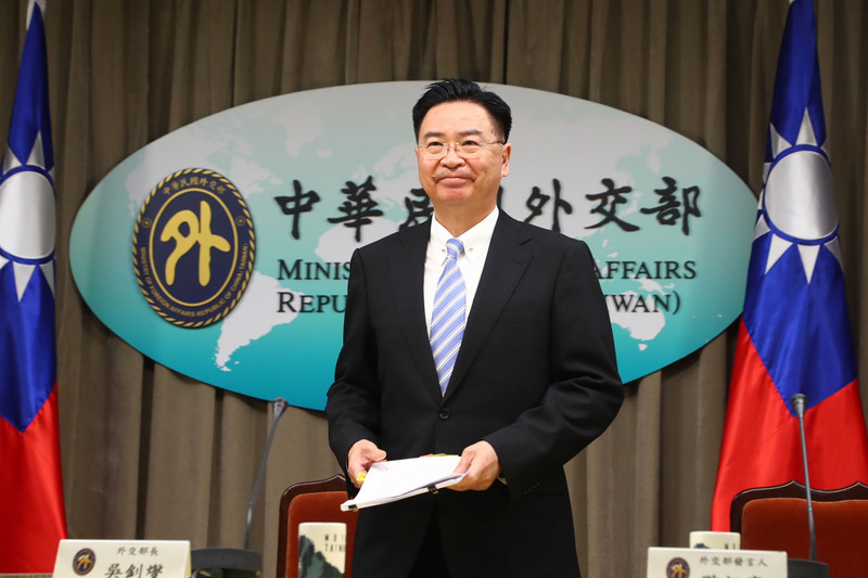 中華民國外交部長吳釗燮7月22日表示，中共顯然在逐步加快其武統台灣的戰備任務，尤其是在台灣附近的空域和水域上，資料照。（中央社）