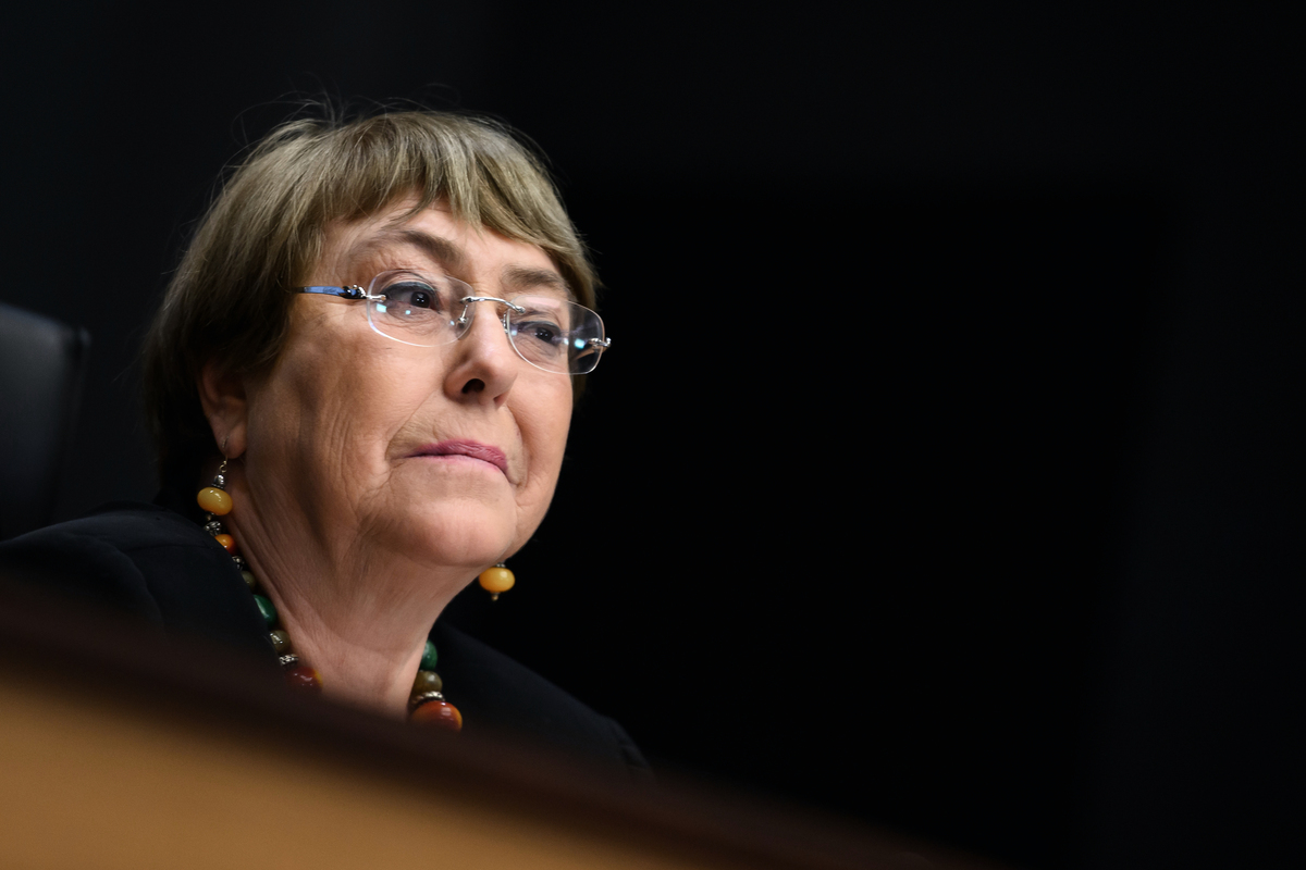 聯合國人權事務高級專員米歇爾‧巴切萊特（Michelle Bachelet）資料照。 （Fabrice Coffrini/AFP via Getty Images）
