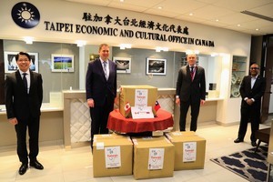 台灣捐贈50萬片口罩 加拿大政要表達感謝