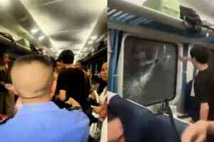小伙砸列車窗自救 官媒批評罕被自媒體打臉