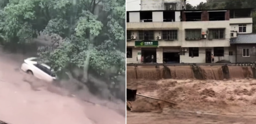 四川樂山暴雨 馬邊縣成澤國 洪水漫過2樓
