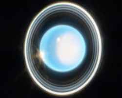 韋伯望遠鏡驚豔新照：耀眼光環環繞的天王星