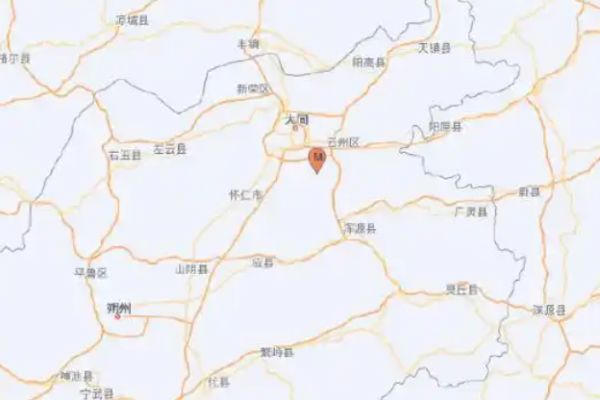 山西大同1分鐘連續發生兩次地震。(網絡截圖)