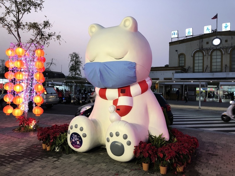 台可愛大白熊戴口罩提醒防疫 獲日本雅虎首頁報道