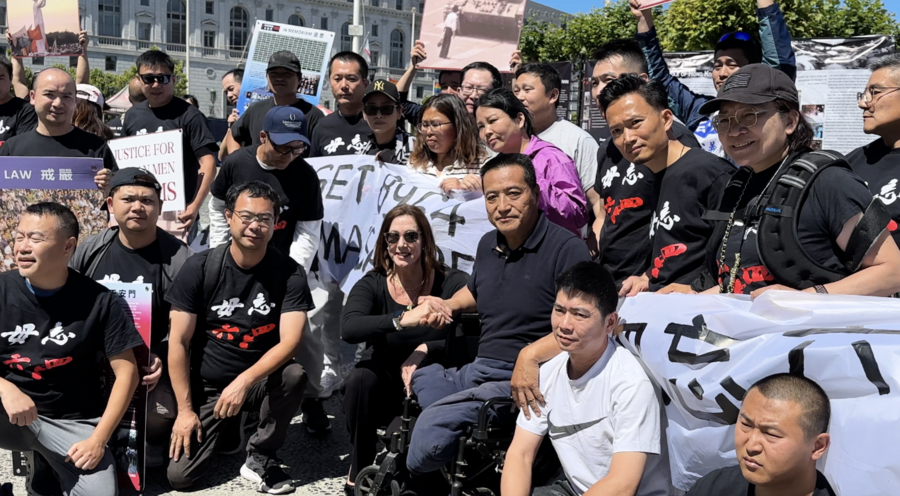 六四37周年｜三藩市集會佩洛西女兒與方政相遇