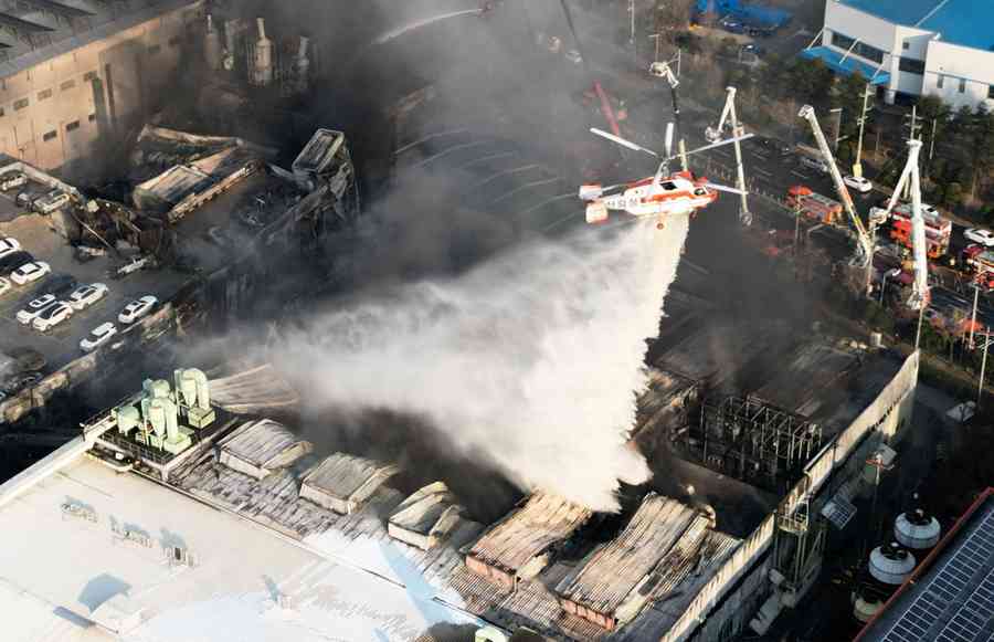 韓國大田汽車零件廠發生火災 55傷14失聯