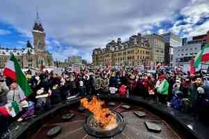 加拿大多城掀抗議潮 聲援伊朗反政府示威
