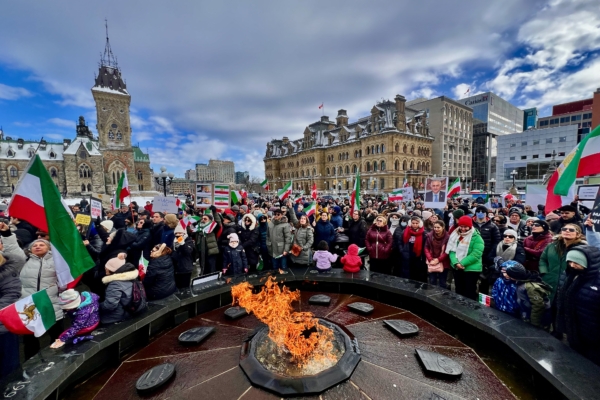 加拿大多城掀抗議潮 聲援伊朗反政府示威