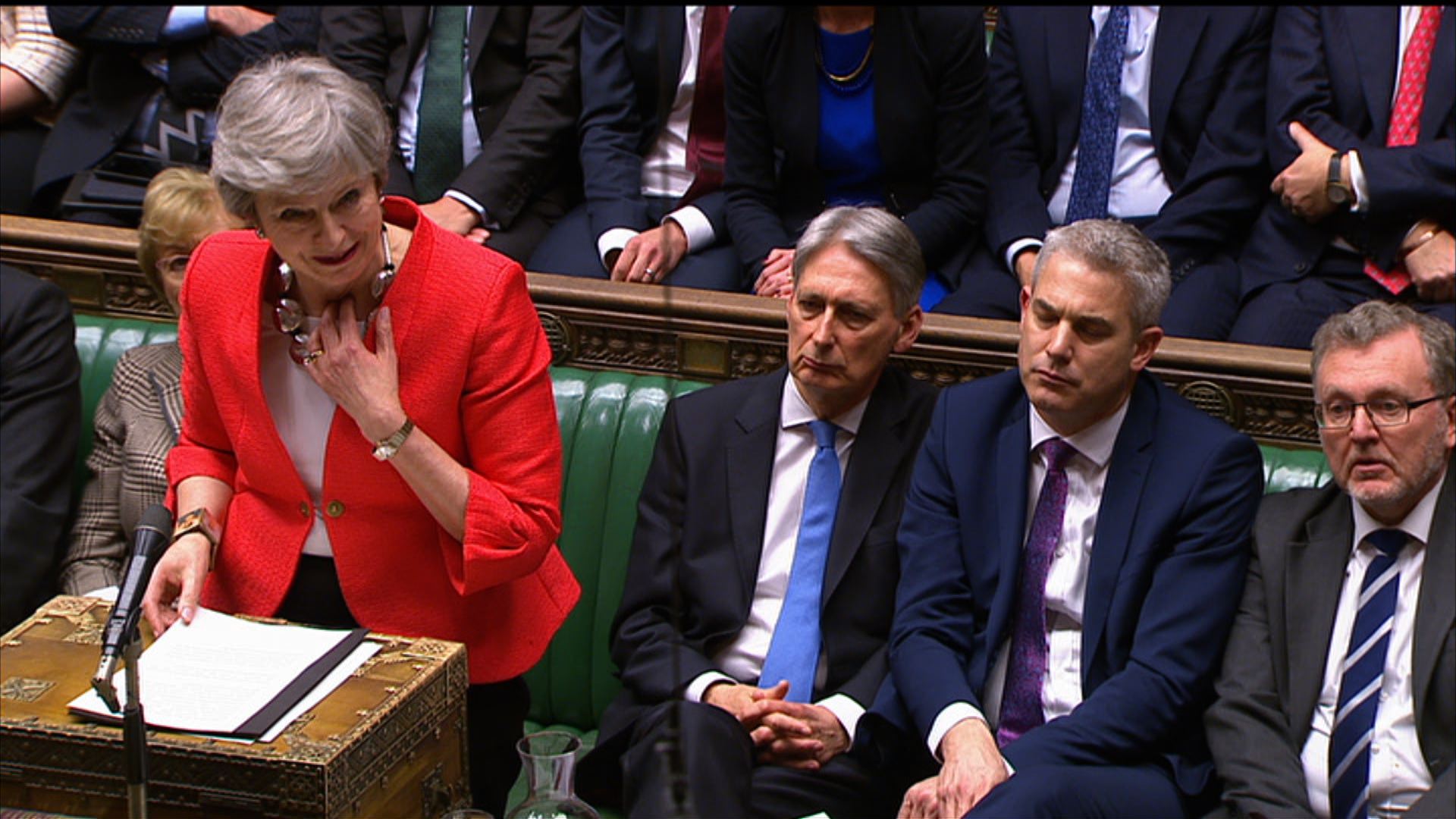 周二（3月12日），距離英國脫離歐盟期限十七天，英國議會再次否決了首相文翠珊（Theresa May，又譯文翠珊）的脫歐協議，更加深了該國最嚴重的政治危機。（PRU / AFP）