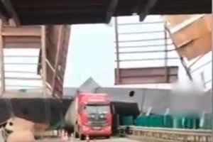 廣東中山一在建高架橋坍塌 網民：豆腐渣工程（有片）