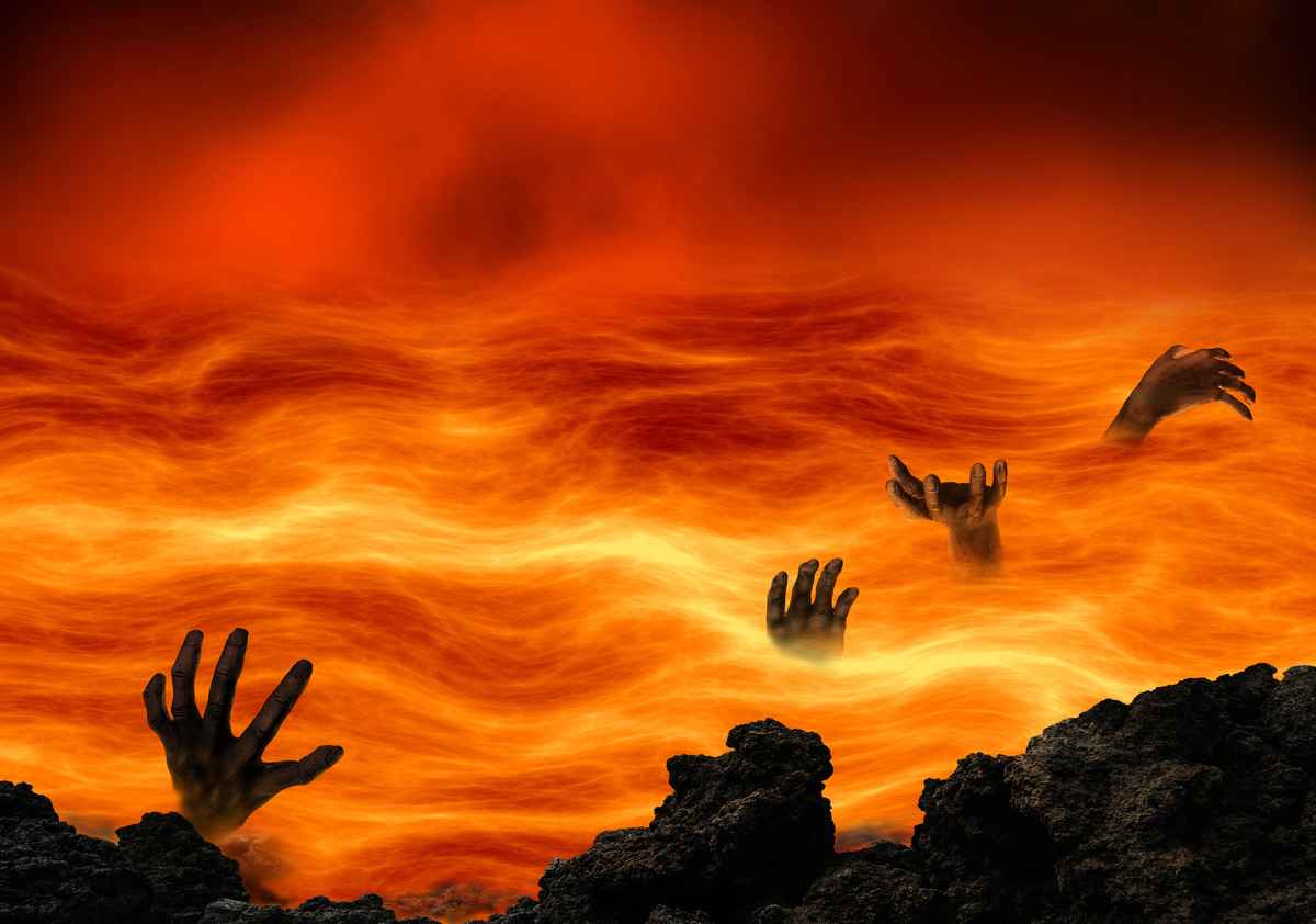美國密歇根州牧師強森（Gerald Johnson）分享了他在瀕死期間遊歷地獄的見聞。此為地獄的示意圖。（Shutterstock）