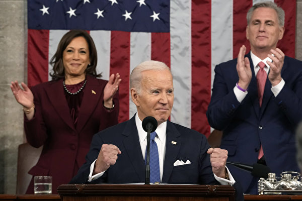 美國總統拜登（Joe Biden）周二（2月7日）晚9點在國會發表任期內第二次國情咨文演講。（Jacquelyn Martin-Pool/Getty Images）