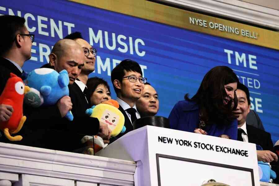 騰訊音樂美股港股同步重挫超過20%