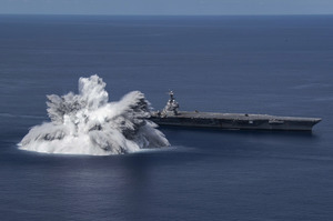 沈舟：美軍福特號航母完成爆炸衝擊測試